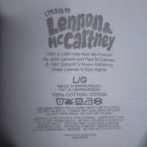 Lennon & McCarthy Womens Blue Cropped Oversized Song Tee Large - Picture 4 of 4